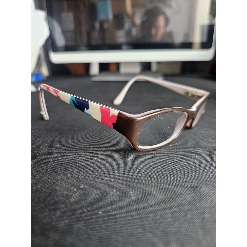 Juicy Couture Maisey Eyeglasses Frames 0ERN Ice Pink Floral Rectangle 125